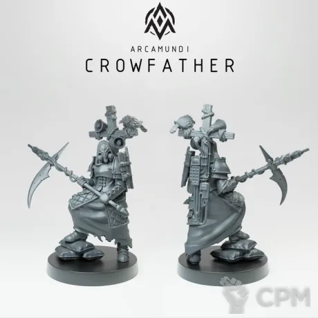 Описание картинки The Crowfather - Prophet of War от PocketSized Prints по цене 200руб | Свободный Рынок Миниатюр - СРМ