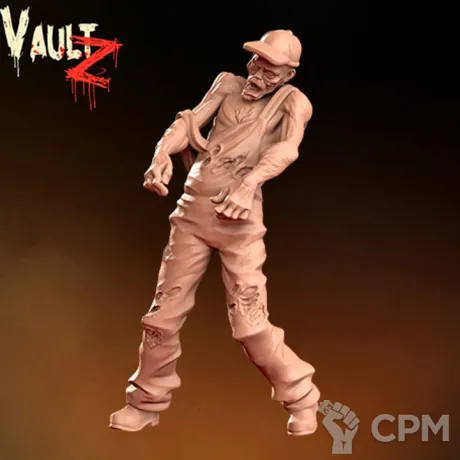 Описание картинки Farmer Zombie 1 от PocketSized Prints по цене 175руб | Свободный Рынок Миниатюр - СРМ
