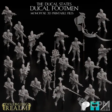 Описание картинки Ducal Footmen от Manufactorum76 по цене 4 100руб | Свободный Рынок Миниатюр - СРМ