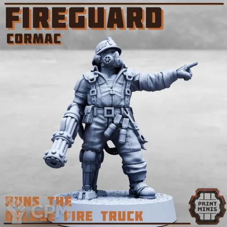 Описание картинки Fireguard - Captain Cormac от PocketSized Prints по цене 180руб | Свободный Рынок Миниатюр - СРМ
