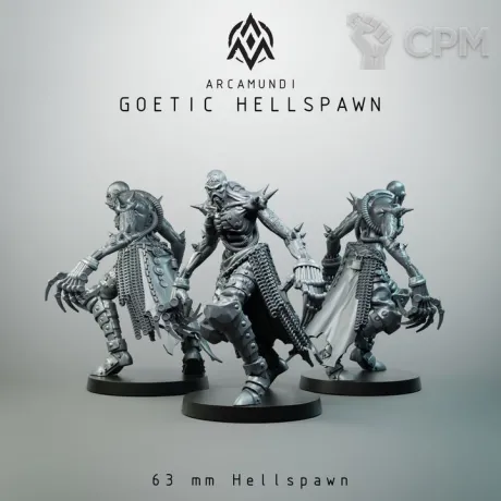 Описание картинки Goetic Hellspawn от PocketSized Prints по цене 400руб | Свободный Рынок Миниатюр - СРМ