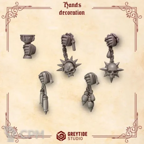 Описание картинки Blood Angels - Hands decoration от Мастерская террейна по цене 100руб | Свободный Рынок Миниатюр - СРМ