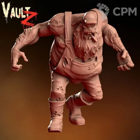 Описание картинки Hillbilly Zombie от PocketSized Prints по цене 300руб | Свободный Рынок Миниатюр - СРМ