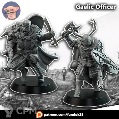 Описание картинки Gaelic Officer от PocketSized Prints по цене 350руб | Свободный Рынок Миниатюр - СРМ