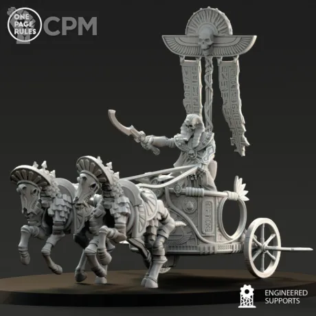 Описание картинки Tomb Kings Tomb King на колеснице от Knight of Light по цене 350руб | Свободный Рынок Миниатюр - СРМ
