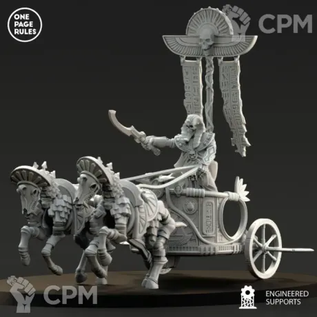Описание картинки Tomb Kings Tomb King на колеснице от Knight of Light по цене 350руб | Свободный Рынок Миниатюр - СРМ