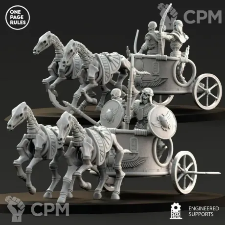 Описание картинки Tomb Kings Skeleton Chariot от Knight of Light по цене 1 000руб | Свободный Рынок Миниатюр - СРМ