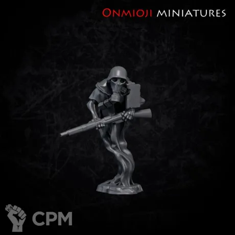 Описание картинки Undead soldier - 3 от PocketSized Prints по цене 170руб | Свободный Рынок Миниатюр - СРМ