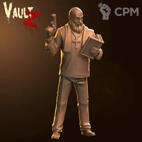 Описание картинки Priest Survivor от PocketSized Prints по цене 175руб | Свободный Рынок Миниатюр - СРМ