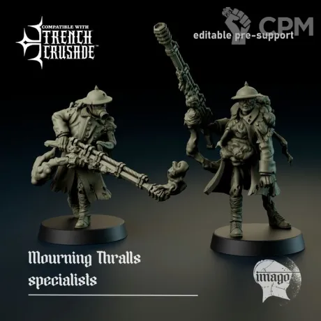 Описание картинки Mourning Thralls specialists от PocketSized Prints по цене 340руб | Свободный Рынок Миниатюр - СРМ