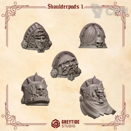 Описание картинки Blood Angels - Shoulderpads 1 от Мастерская террейна по цене 150руб | Свободный Рынок Миниатюр - СРМ