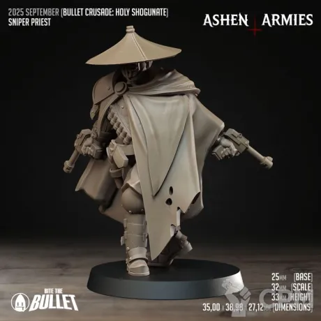 Описание картинки Sniper Priest от PocketSized Prints по цене 190руб | Свободный Рынок Миниатюр - СРМ