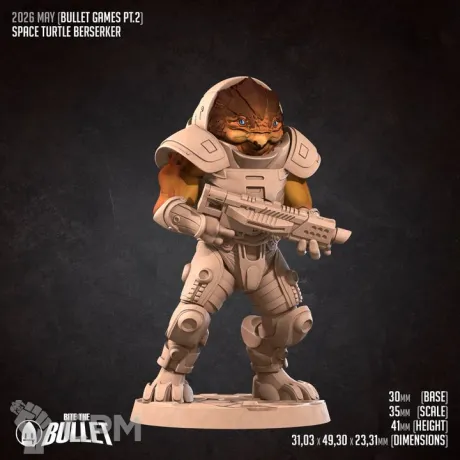 Описание картинки Space Turtle Berserker от PocketSized Prints по цене 250руб | Свободный Рынок Миниатюр - СРМ