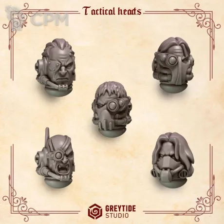 Описание картинки Blood Angels - Tactical heads CL от Мастерская террейна по цене 150руб | Свободный Рынок Миниатюр - СРМ
