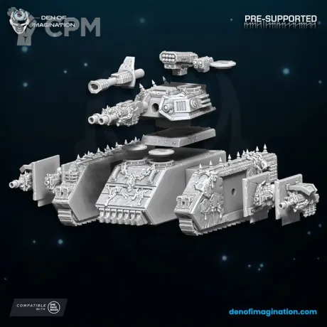 Описание картинки Battle Tank Multipart Set от PocketSized Prints по цене 4 000руб | Свободный Рынок Миниатюр - СРМ