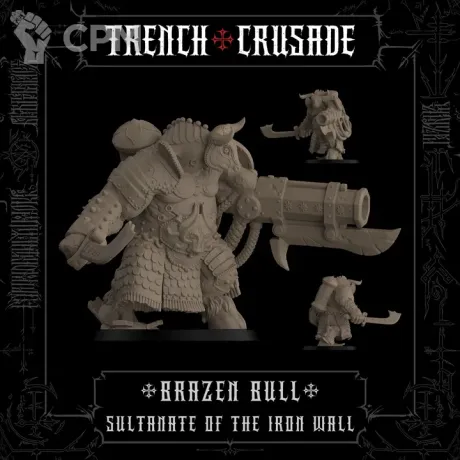 Описание картинки Brazen Bull от PocketSized Prints по цене 1 350руб | Свободный Рынок Миниатюр - СРМ