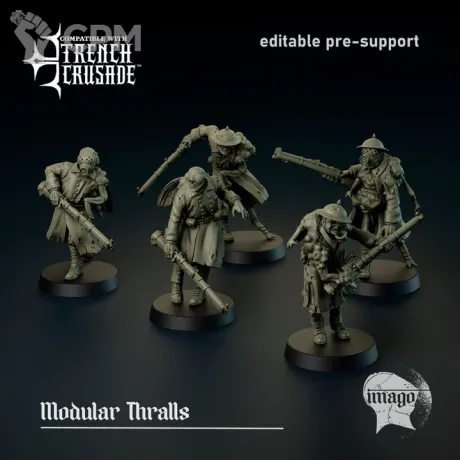 Описание картинки Mourning Thralls от PocketSized Prints по цене 800руб | Свободный Рынок Миниатюр - СРМ
