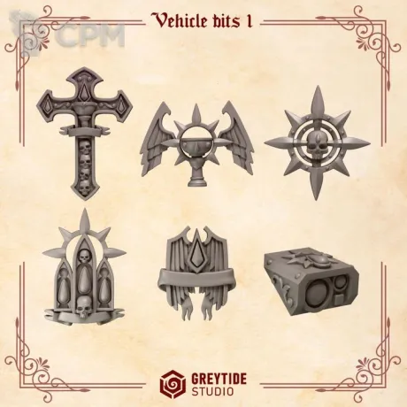 Описание картинки Blood Angels - Vehicle bits 1 от Мастерская террейна по цене 150руб | Свободный Рынок Миниатюр - СРМ