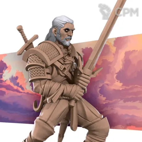 Описание картинки White Wolf Knight от PocketSized Prints по цене 200руб | Свободный Рынок Миниатюр - СРМ