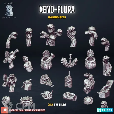 Описание картинки Xeno-Floras - Predator Jungle Plant Basing Bits от PocketSized Prints по цене 600руб | Свободный Рынок Миниатюр - СРМ