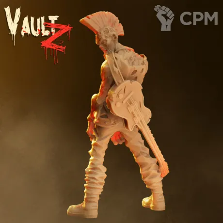 Описание картинки Zombie Punk Guitar от PocketSized Prints по цене 180руб | Свободный Рынок Миниатюр - СРМ