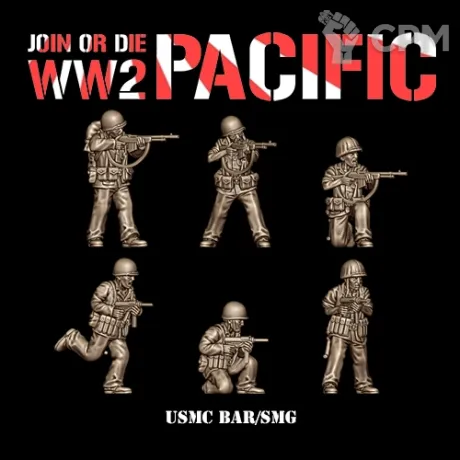 Описание картинки USMC BAR+SMG от 3DPrintClub по цене 95руб | Свободный Рынок Миниатюр - СРМ