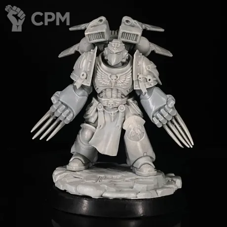 Описание картинки Raven Guard Captain with Jump Pack, Original Conversion миниатюра по вселенной warhammer 4 от KoofWorkshop по цене 1 500руб | Свободный Рынок Миниатюр - СРМ
