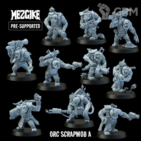 Описание картинки Orc SCRAPMOB 'A' от AxeL's Forge по цене 200руб | Свободный Рынок Миниатюр - СРМ