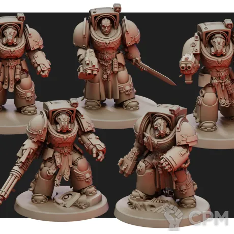Описание картинки Black Templars Terminators от Печатный подвальчик по цене 1 295руб | Свободный Рынок Миниатюр - СРМ