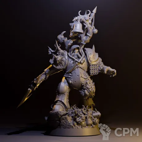 Описание картинки Миниатюра Warhammer 40000 - Plague Boy : Высота вместе с подставкой 90 мм от BMAtech по цене 700руб | Свободный Рынок Миниатюр - СРМ