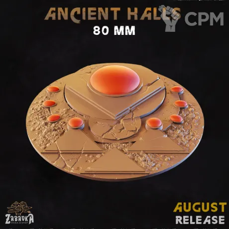 Описание картинки Ancient Halls Base 80мм от 3Д-Печка по цене 200руб | Свободный Рынок Миниатюр - СРМ