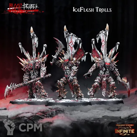 Описание картинки Chaos Barbarians/IceFlesh Trolls от Barduck Miniatures по цене 1 259руб | Свободный Рынок Миниатюр - СРМ