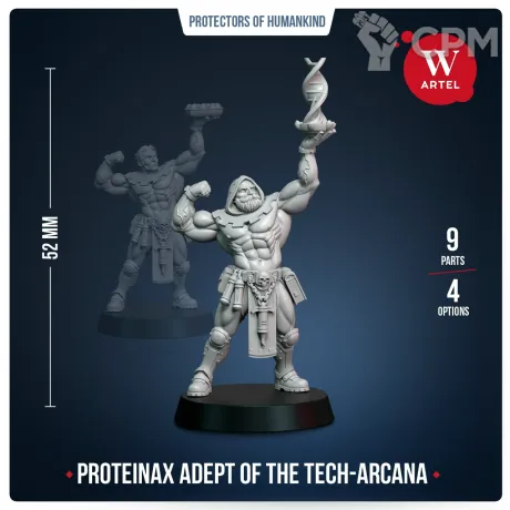 Описание картинки Миниатюра Proteinax Adept of the Tech-Arcana от Артель W по цене 999руб | Свободный Рынок Миниатюр - СРМ