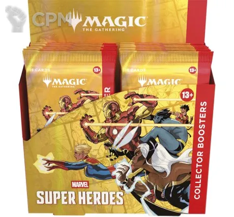 Описание картинки Дисплей коллекционных бустеров выпуска Magic: The Gathering Marvel Super Heroes на англ от Дауран по цене 47 000руб | Свободный Рынок Миниатюр - СРМ