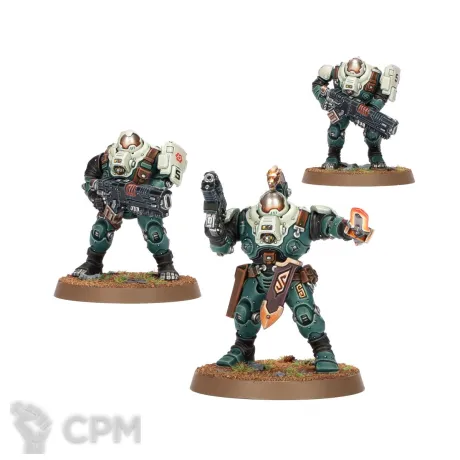 Описание картинки Ironkin Steeljacks Heavy Volkanite Disintegrators + Melee Weapons (3 модели) от Mekboy Workshop по цене 700руб | Свободный Рынок Миниатюр - СРМ
