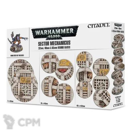 Описание картинки Набор подставок Warhammer 40000 Sector Mechanicus Industrial Bases от Дауран по цене 3 500руб | Свободный Рынок Миниатюр - СРМ