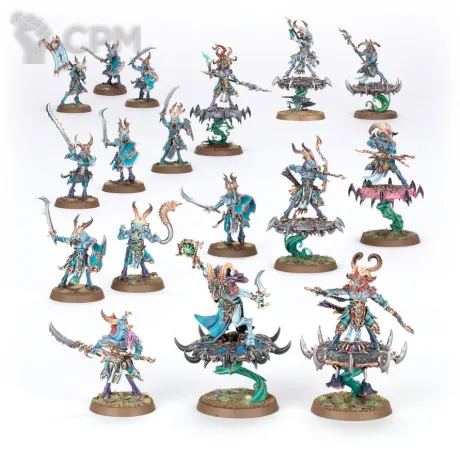 Описание картинки Spearhead: Disciples of Tzeentch – Tzaangor Warflock от ВАХА WORKSHOP по цене 1 700руб | Свободный Рынок Миниатюр - СРМ