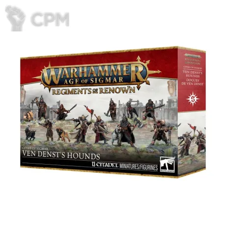 Описание картинки Набор Warhammer Age of Sigmar CITIES OF SIGMAR: Regiment of Renown Ven Denst's Hounds от Дауран по цене 7 500руб | Свободный Рынок Миниатюр - СРМ
