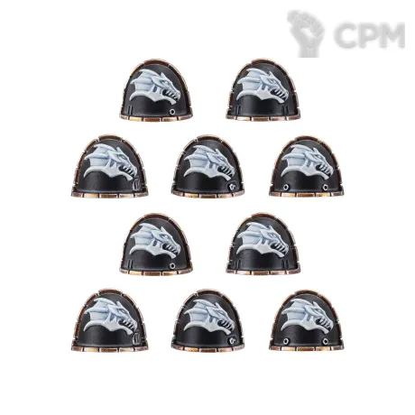 Описание картинки Salamanders MKVI Shoulder Pads от Red Rooster по цене 442руб | Свободный Рынок Миниатюр - СРМ