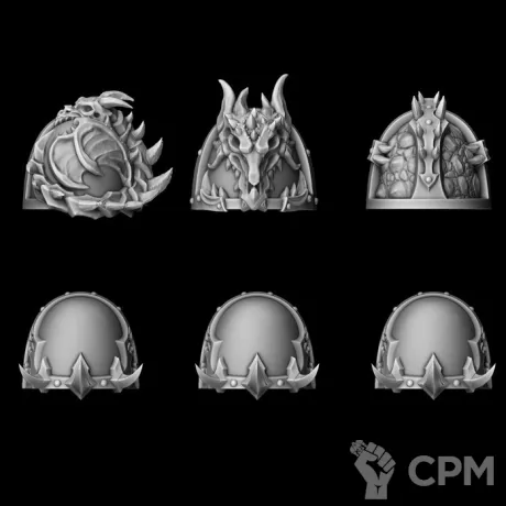 Описание картинки наплечники Draco от Bazilevs по цене 497руб | Свободный Рынок Миниатюр - СРМ