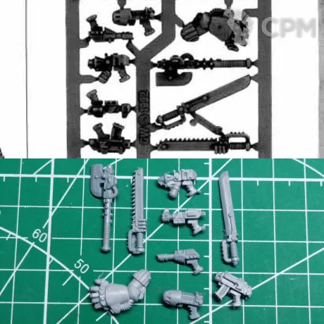 Описание картинки Space Marine Combat Sprue (1993) от Stark Foundry по цене 390руб | Свободный Рынок Миниатюр - СРМ