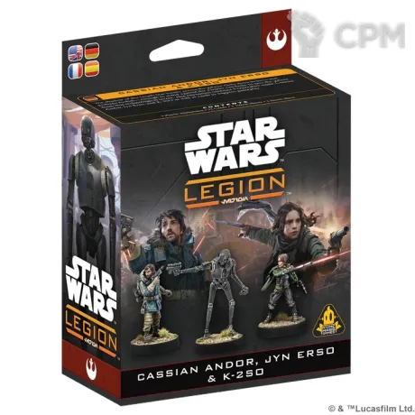 Описание картинки Star Wars: Legion – Cassian Andor, Jyn Erso &amp; K-2SO от StarkLogistics по цене 4 095руб | Свободный Рынок Миниатюр - СРМ