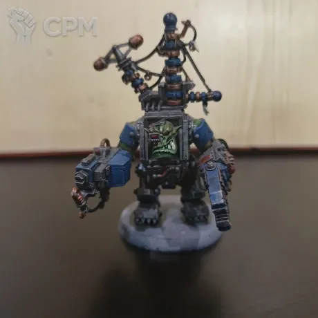 Описание картинки Big Mek In Mega Armour от JV A по цене 500руб | Свободный Рынок Миниатюр - СРМ