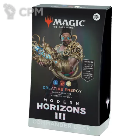 Описание картинки Колода MTG Commander - Creative Energy Modern Horizons 3 на английском языке от Дауран по цене 6 500руб | Свободный Рынок Миниатюр - СРМ