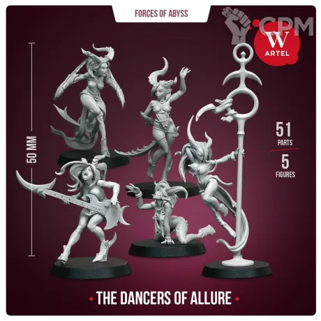 Описание картинки Комплект миниатюр The Dancers of Allure от Артель W по цене 3 199руб | Свободный Рынок Миниатюр - СРМ