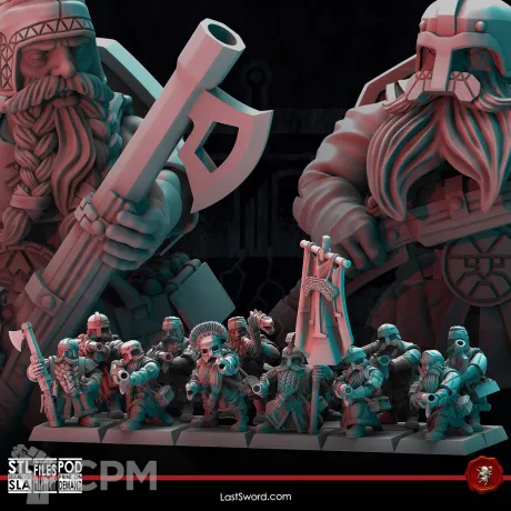 Описание картинки Dwarven Holds/Dwarf Handgunners от Barduck Miniatures по цене 1 999руб | Свободный Рынок Миниатюр - СРМ