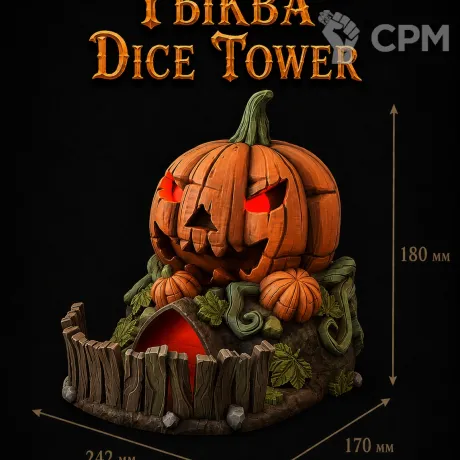 Описание картинки Тыква - Dice Tower | Башня для Кубиков от Террейн Для Всех по цене 1 990руб | Свободный Рынок Миниатюр - СРМ