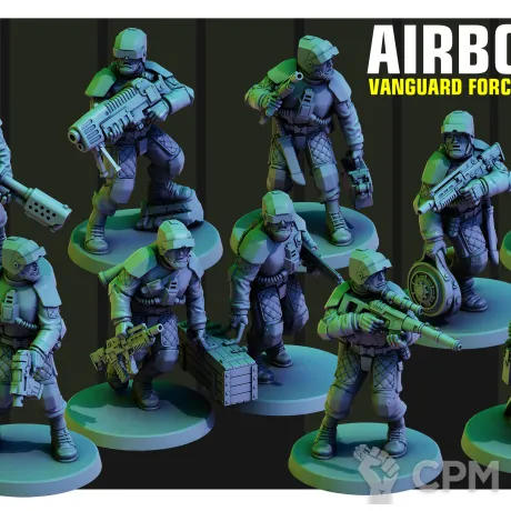 Описание картинки Airborne Vanguard Force от Печатный подвальчик по цене 700руб | Свободный Рынок Миниатюр - СРМ