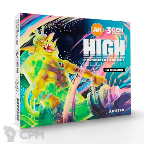 Описание картинки Набор красок и инструментов AK Interactive HIGH PIGMENTATION SET от Дауран по цене 4 250руб | Свободный Рынок Миниатюр - СРМ