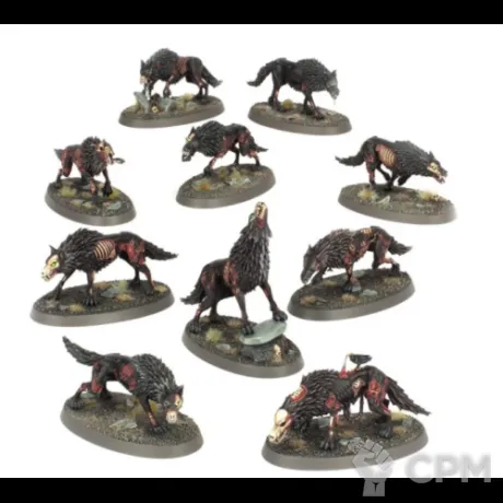 Описание картинки Dire Wolves от NEW-MINIATURES по цене 1 881руб | Свободный Рынок Миниатюр - СРМ